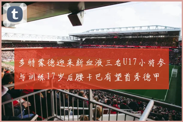 多特蒙德迎来新血液三名U17小将参与训练17岁后腰卡巴有望首秀德甲